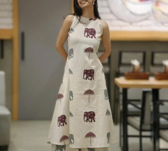 Kurta Palazzo Set l Stylish Cotton Suit Set for Women l