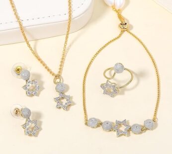 Combo of Pendant Set with Earrings, Bracelet & Ring with AD