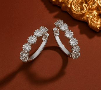 Crystal earring for woman Elegant Hoop Earrings for Women