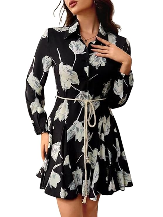 Summer Dress for Women – Short One Piece A-Line Midi Dress