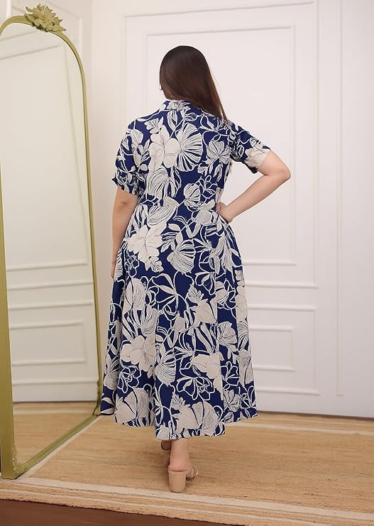 Womens Viscose Rayon Printed Floral Aline Kurti - Image 3