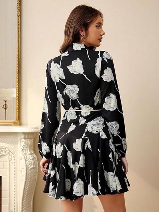 Summer Dress for Women – Short One Piece A-Line Midi Dress - Image 2