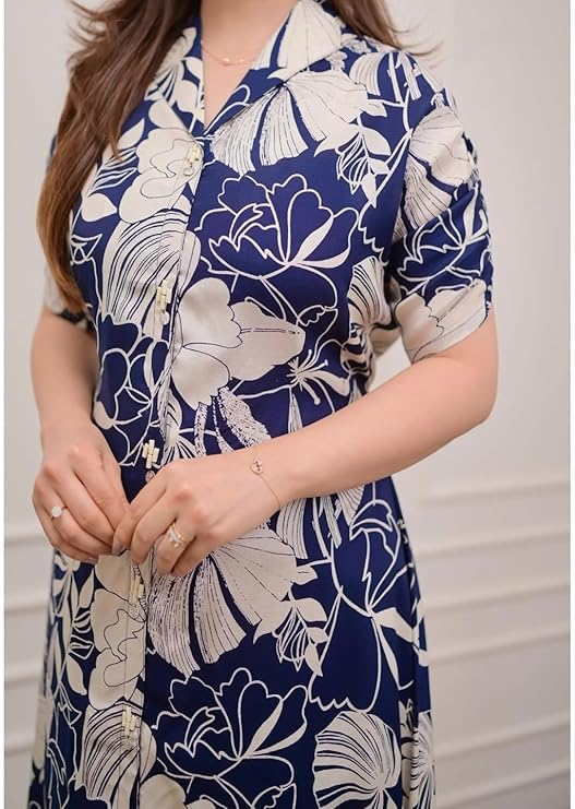 Womens Viscose Rayon Printed Floral Aline Kurti - Image 2